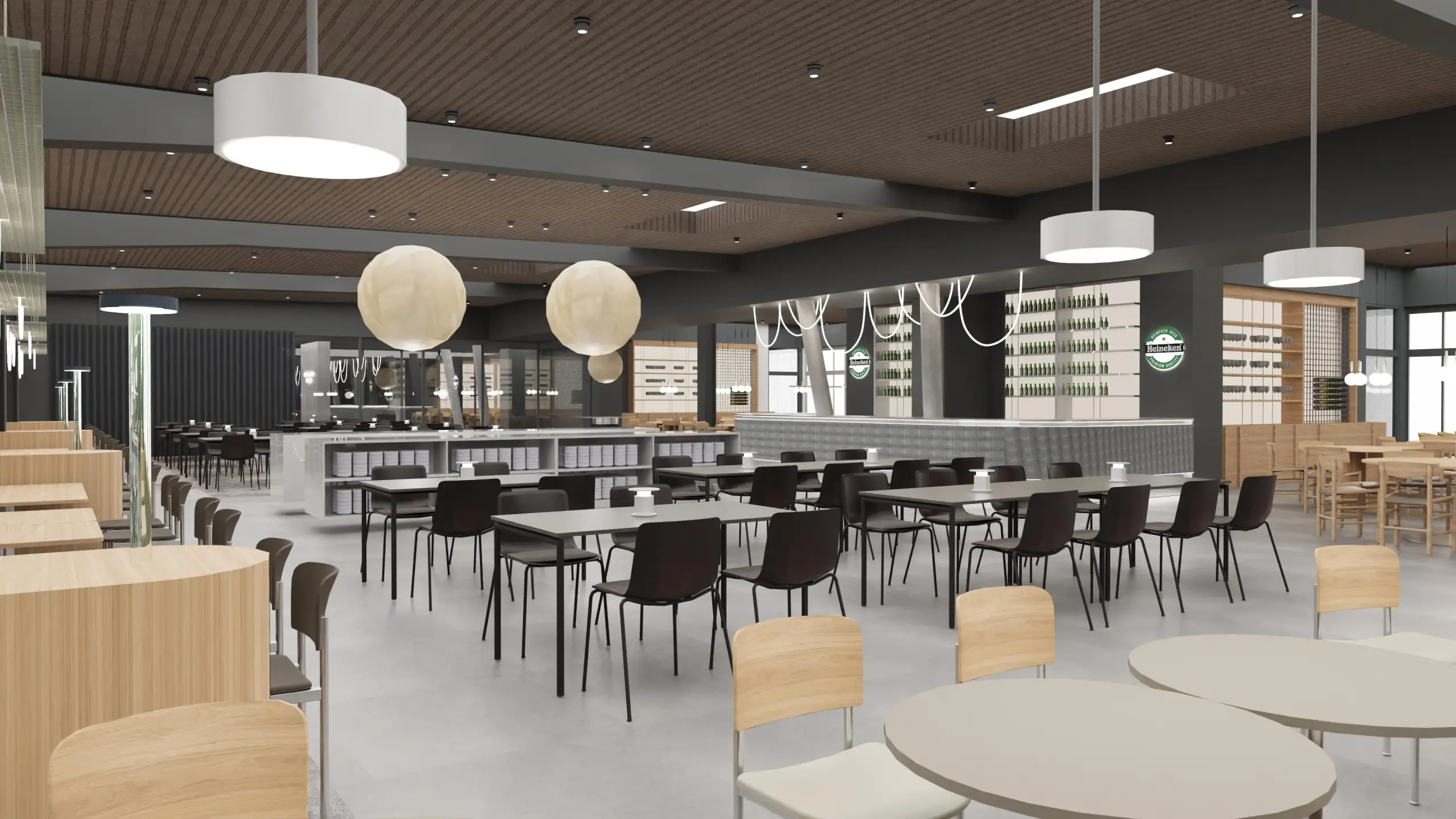 Udvalg af retter på buffet
